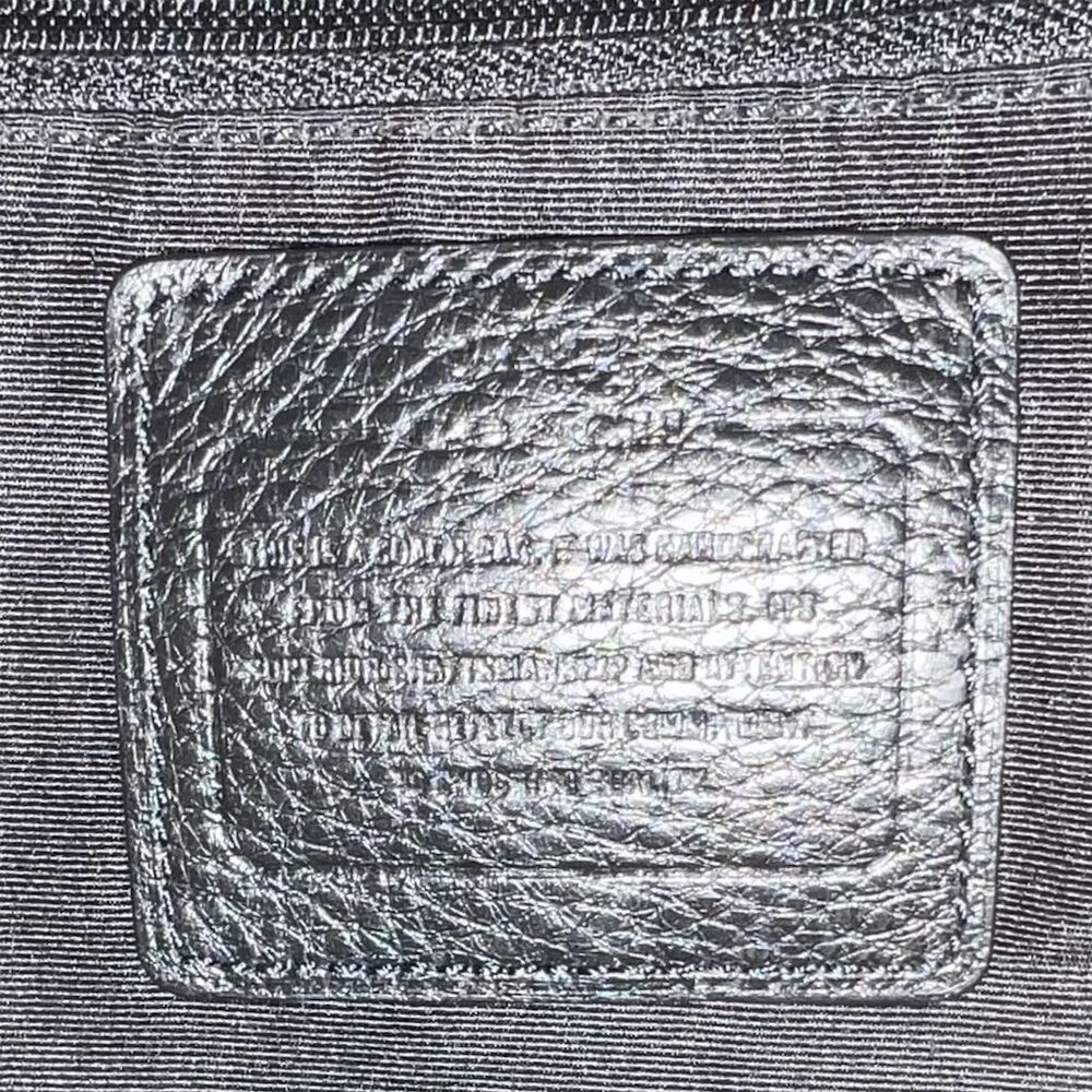 COACH Satchel Crossbody/Shoulder Bag Black Leather w Silver Hardware AUTHENTIC - Picture 9 of 9